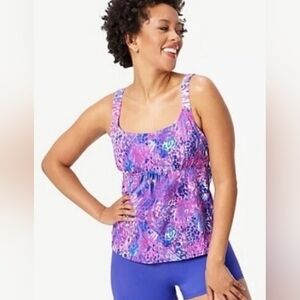 Kim Gravel x Swimsuits For All Scoop Neck Tankini / Bike Short Set- Size 12